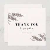 Bewerkbare bloemenBedankt voor uw bestelling Bedankkaart (Voorkant / Achterkant)