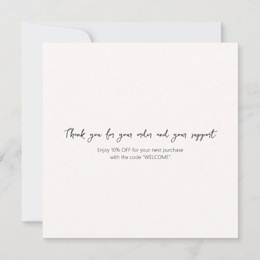 Bewerkbare bloemenBedankt voor uw bestelling Bedankkaart (Achterkant)