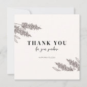 Bewerkbare bloemenBedankt voor uw bestelling Bedankkaart (Voorkant)