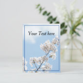 bewerkbare bloemenkaart feestdagenkaart (Staand voorkant)