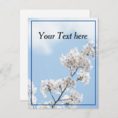 bewerkbare bloemenkaart feestdagenkaart (Voorkant / Achterkant)