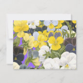 Bewerkbare Bloemenviooltjes en Pansy Patroon Notitiekaartje (Achterkant)