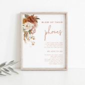 Bewerkbare bloemenzonsondergang bruiloft blazen hu poster