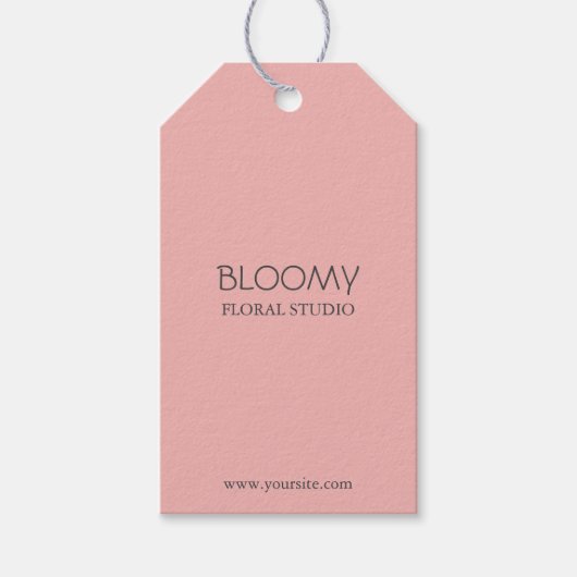 Bewerkbare Bloemist Hang Label Sjabloon Cadeaulabel (Voorkant)