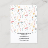 Bewerkbare bloemmotief logo multi stud oorbel visitekaartje (Achterkant)
