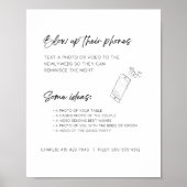 Bewerkbare Blow Up Hun Telefoons Trouwfototeken Poster (Voorkant)