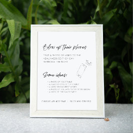 Bewerkbare Blow Up Hun Telefoons Trouwfototeken Poster