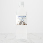 Bewerkbare Blue Dirt Bike Waterfles Etiket (Voorkant)