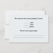 Bewerkbare Blue Flower Garden RSVP (Achterkant)