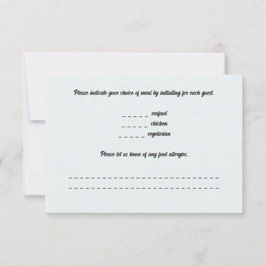 Bewerkbare Blue Flower Garden RSVP (Achterkant)