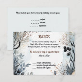 Bewerkbare Blue Flower Garden RSVP (Voorkant / Achterkant)