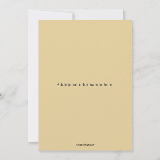 Bewerkbare Blue Flowers Gold Swirls Jubileum Kaart (Achterkant)