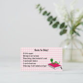 Bewerkbare Boek Worm Babys Bibliotheek Informatiekaartje (Staand voorkant)