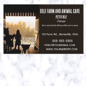 Bewerkbare Boerderij en dierenverzorging Sitting Visitekaartje