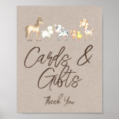 Bewerkbare Boerderijen Kaarten en cadeautjes afdru Poster (Voorkant)