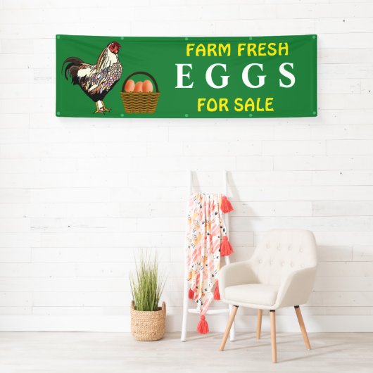 bewerkbare Boerderijen, verse eieren voor verkoop Spandoek (Insitu)