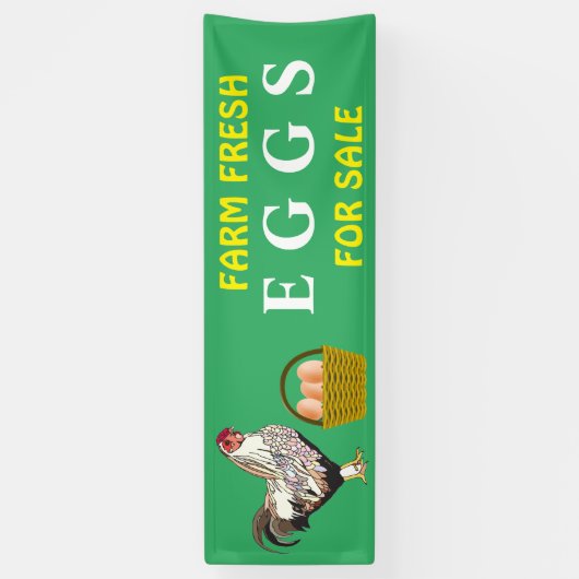 bewerkbare Boerderijen, verse eieren voor verkoop Spandoek (Verticaal)
