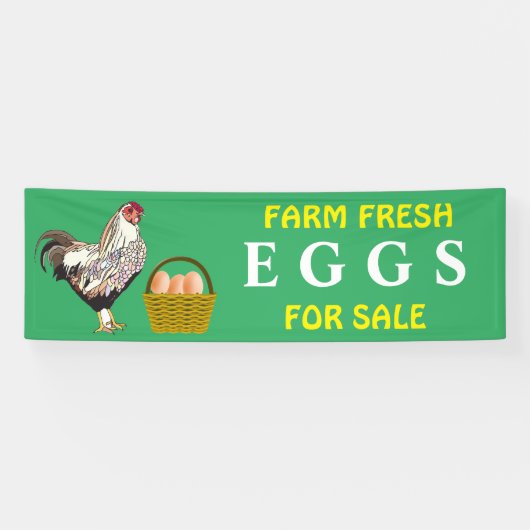 bewerkbare Boerderijen, verse eieren voor verkoop Spandoek (Horizontaal)
