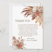 Bewerkbare Boheemse trouwfoto dank u kaart (Voorkant)