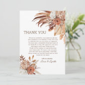 Bewerkbare Boheemse trouwfoto dank u kaart (Staand voorkant)