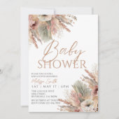 Bewerkbare Boho Baby shower Invitation Genderneutr Kaart (Voorkant)