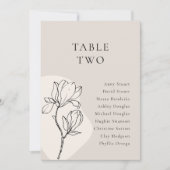 BEWERKBARE Boho Bloemige Tafel Nummer Kaart (Voorkant)