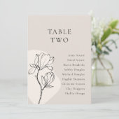 BEWERKBARE Boho Bloemige Tafel Nummer Kaart (Staand voorkant)