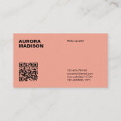 Bewerkbare Boho Business Card Template QR-code Visitekaartje (Achterkant)