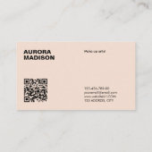 Bewerkbare Boho Business Card Template QR-code Visitekaartje (Achterkant)
