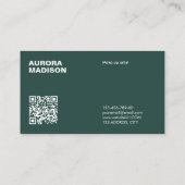 Bewerkbare Boho Business Card Template QR-code Visitekaartje (Achterkant)