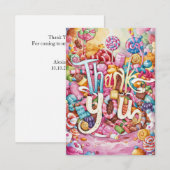 Bewerkbare Boho Candyland bedankkaart (Voorkant / Achterkant)