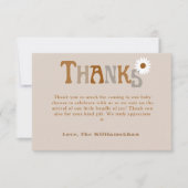 Bewerkbare Boho dank u baby shower Kaart Sjabloon (Voorkant)