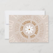 Bewerkbare Boho dank u baby shower Kaart Sjabloon (Achterkant)