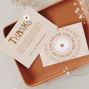 Bewerkbare Boho dank u baby shower Kaart Sjabloon