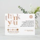 Bewerkbare Boho dank u visitekaartje template Bedankkaart (Staand voorkant)