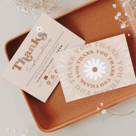 Bewerkbare Boho dank u visitekaartje template Kaart