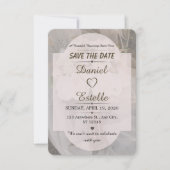 Bewerkbare Boho Neutrale Trouwkaart 'Save The Date Save The Date (Voorkant)