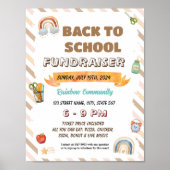 Bewerkbare Boho regenboog school sjabloon Poster (Voorkant)