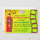 Bewerkbare Bollywood verjaardagsfeestje Kaart (Voorkant)