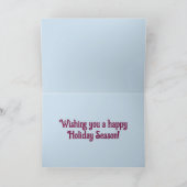 Bewerkbare bomen in de winter Kerstmis Prettige fe Kaart (Binnen)