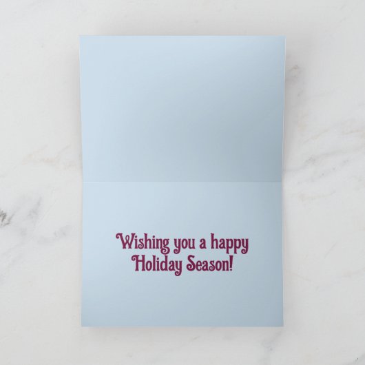 Bewerkbare bomen in de winter Kerstmis Prettige fe Kaart (Binnen)