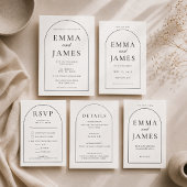 Bewerkbare Boog Vorm Minimaal Save the Date Kaart