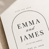 Bewerkbare Boog Vorm Minimaal Save the Date Kaart