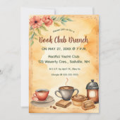 Bewerkbare Book Club Brunch Uitnodiging (Voorkant)