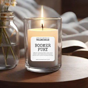 Bewerkbare Boomer Humor Candle Labels