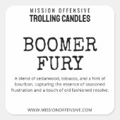 Bewerkbare Boomer Humor Candle Labels (Voorkant)