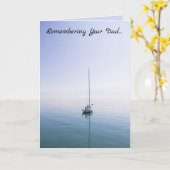 Bewerkbare boot op het water Sympathie Kaart (Gele Bloem)