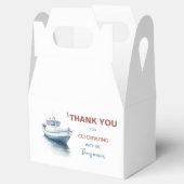 Bewerkbare Boot Verjaardag Gable Box / Favor Box - Bedankdoosjes (Geopend)