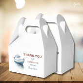 Bewerkbare Boot Verjaardag Gable Box / Favor Box - Bedankdoosjes
