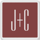 Bewerkbare bordeaux rode achtergrond & transparant sticker (Voorkant)